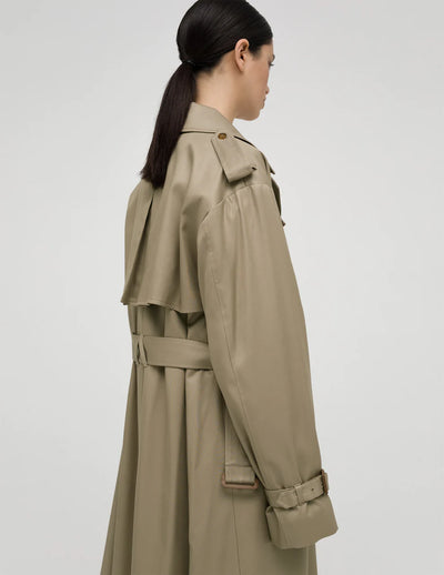 Belted Tencel-Blend Trench-Coat