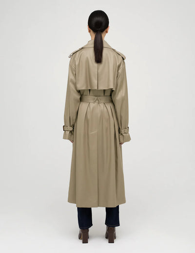 Belted Tencel-Blend Trench-Coat