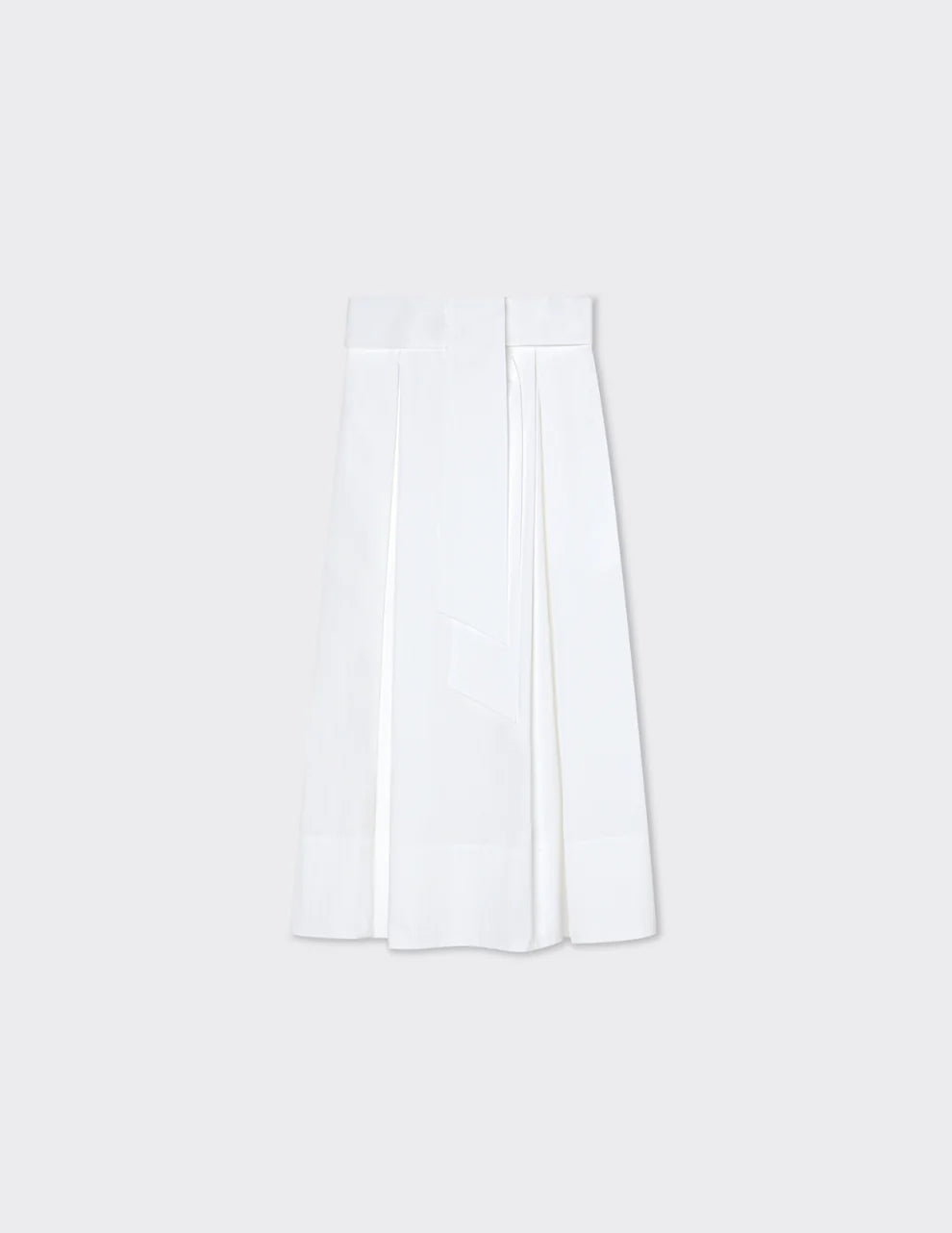 Belted-Detail Pleated Skirt