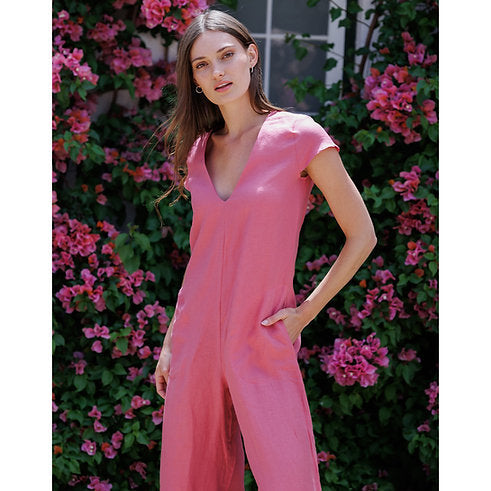 Casablanca Jumpsuit Peony Pink