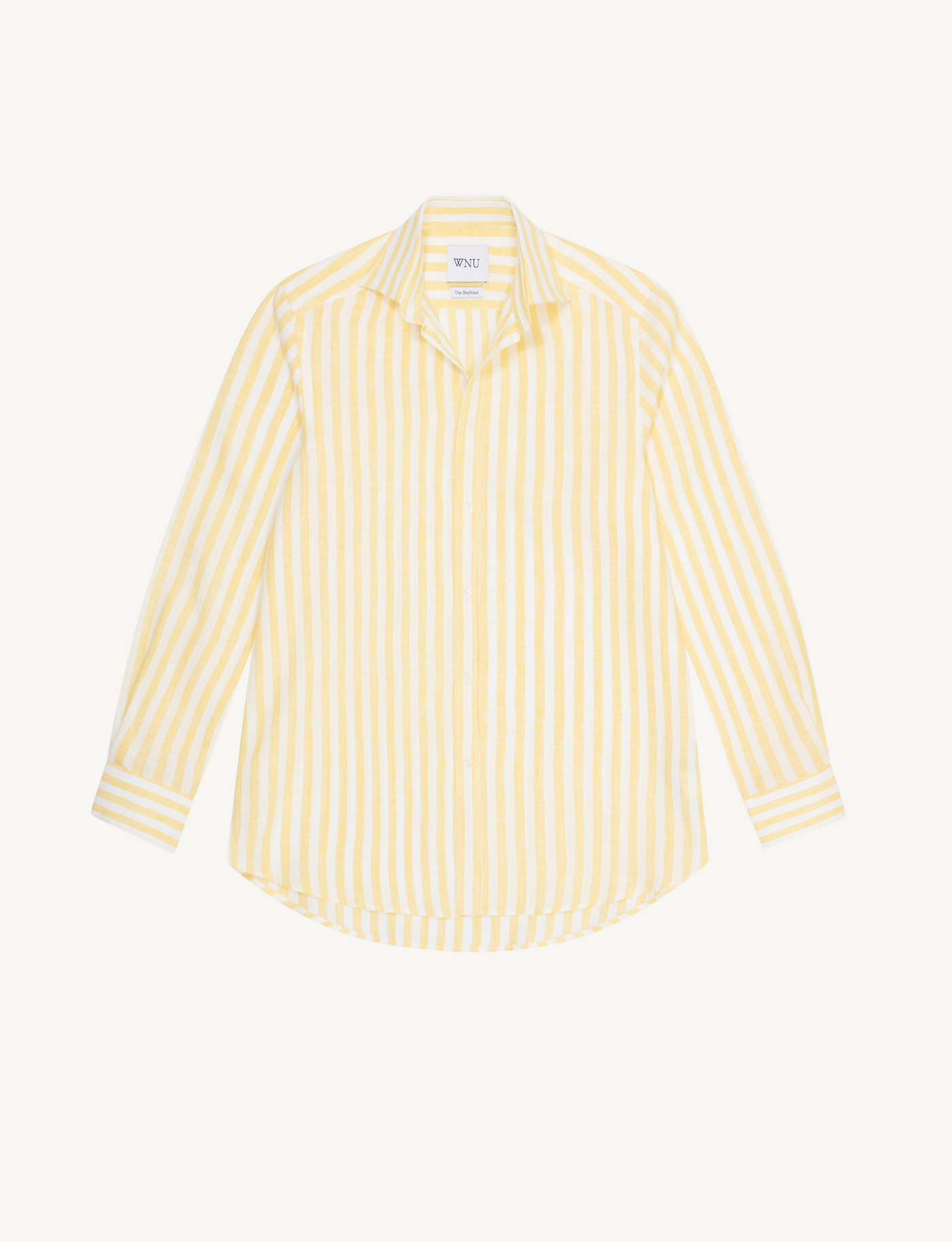 The Boyfriend: Linen, Sunshine Yellow Stripe