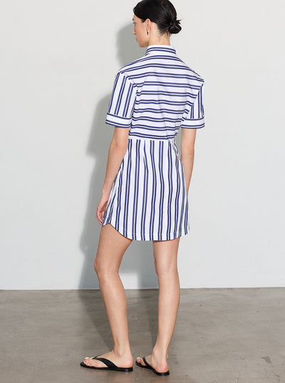 CANDIDE Shirt Dress Navy/White Stripe