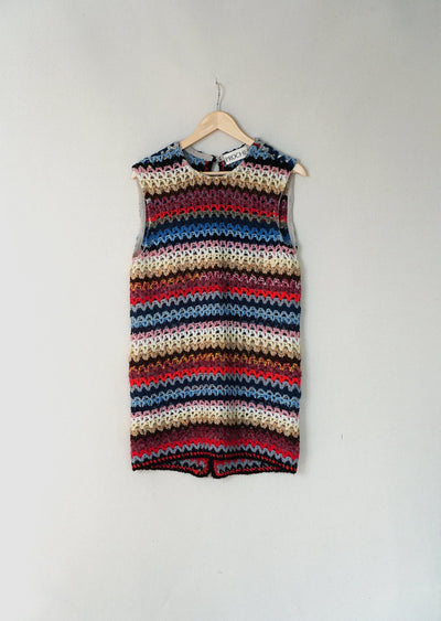 Open Crochet Multi Stripe Tunic