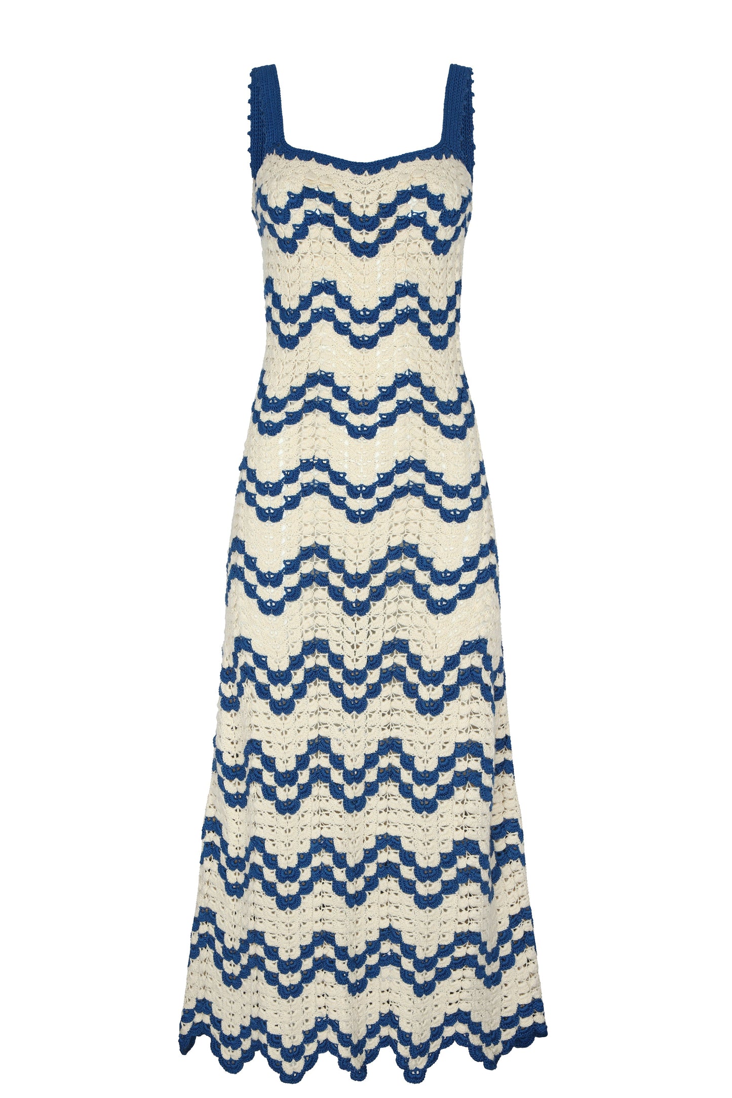 MAREA MAXI DRESS | IVORY/BLUE