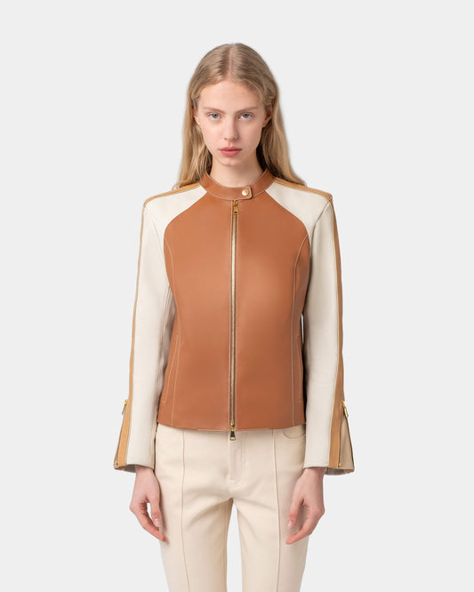 Willy Jacket Tan / White / Camel