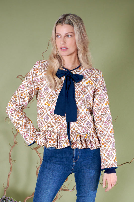 Jessie Jacket in Golden Trellis