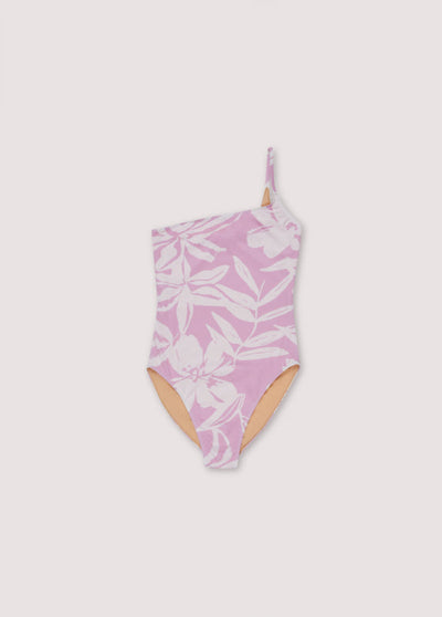 Swimsuit Woman Flower Desert Print Lilac