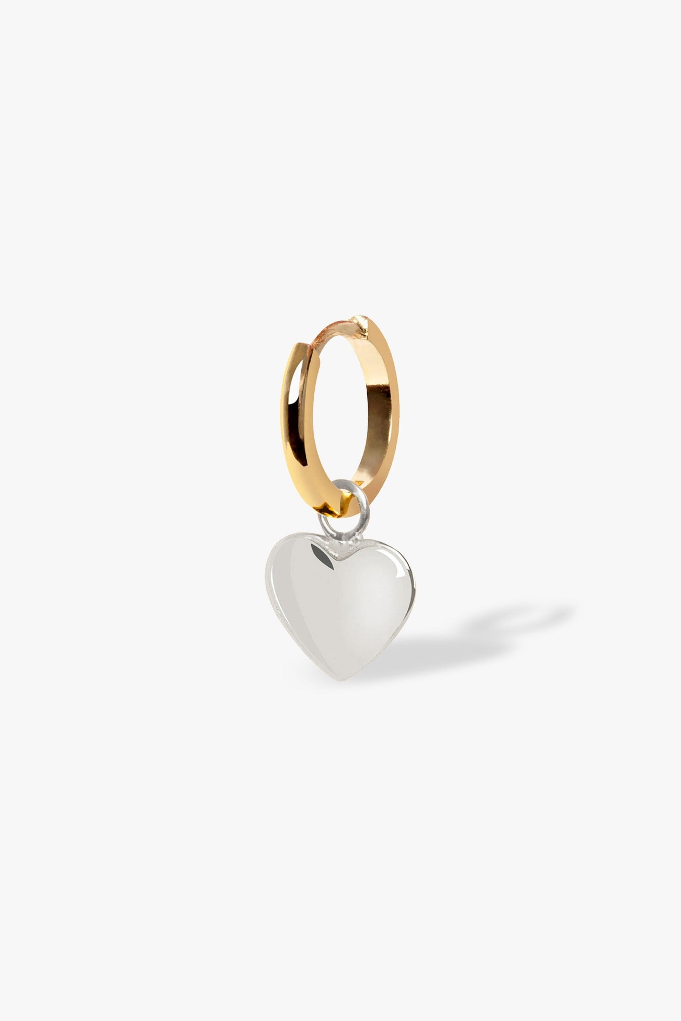 Gold and Silver Heart Earring