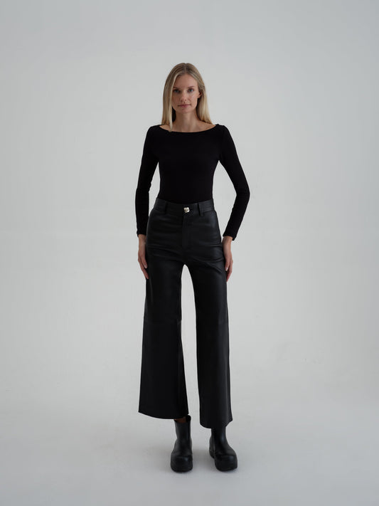 Boatneck Top, Black