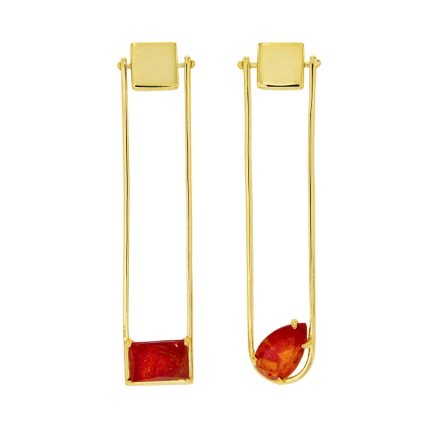Pygmalion Red Coral Earrings
