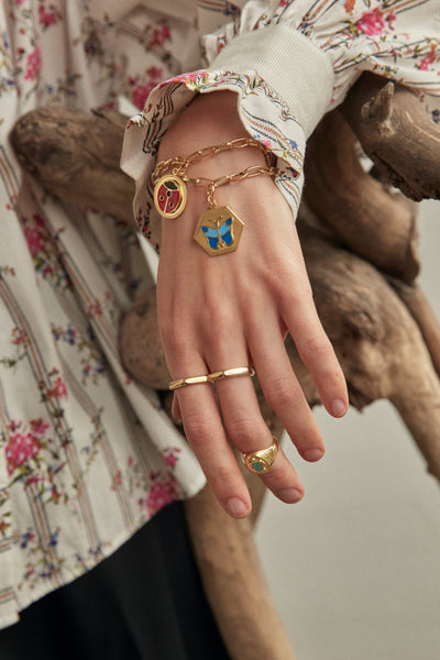 Gold Ladybug Bracelet