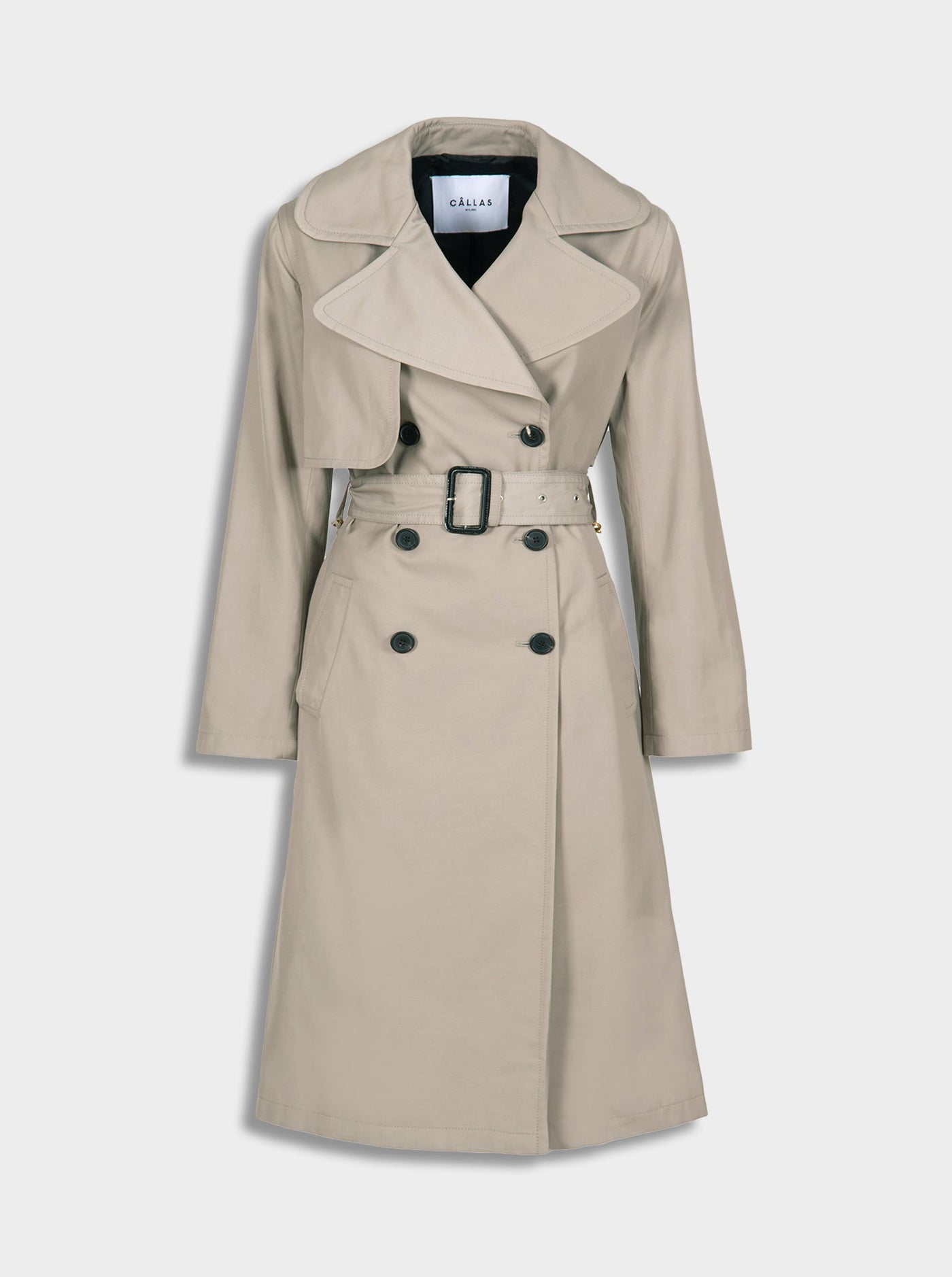 NINA TRENCH in TECHNICAL TWILL TAUPE