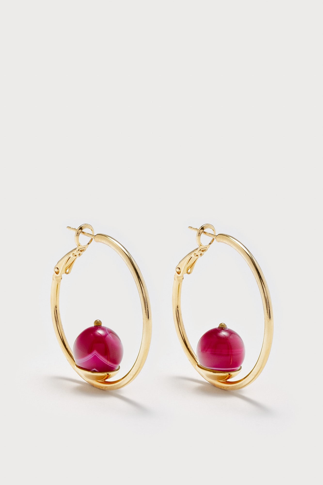 Sonia Small Hoops Red