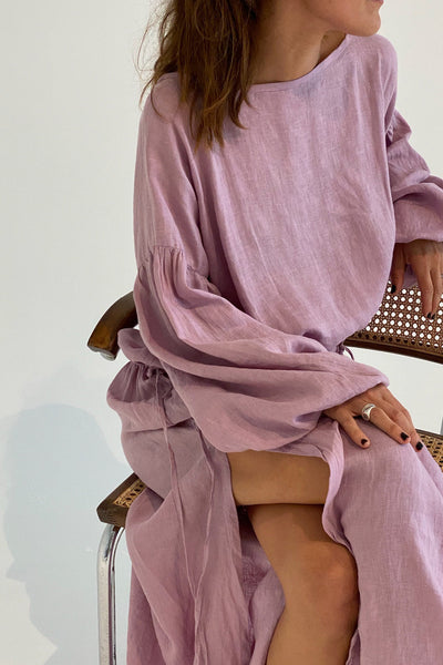 Kaspara Billowed Sleeve Maxi Dress Lilac