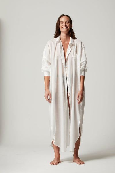 Santorini Shirt Dress White | Pre Order