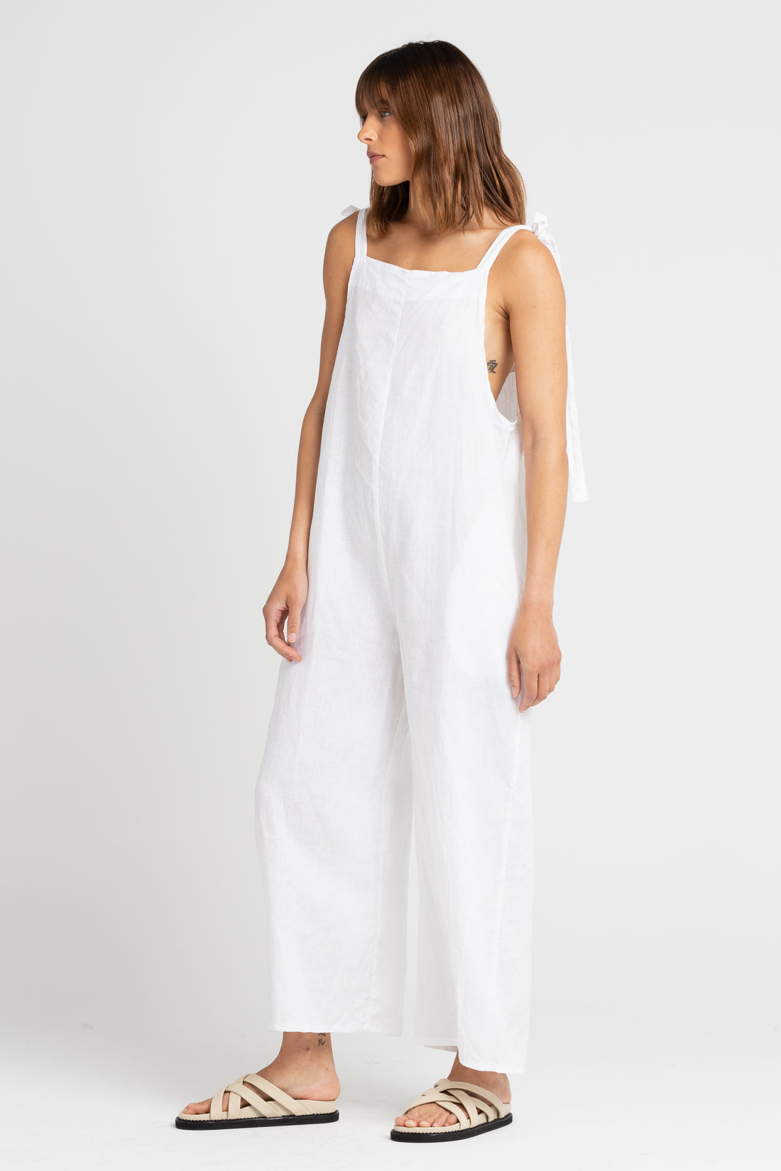 Turner Linen Jumpsuit White