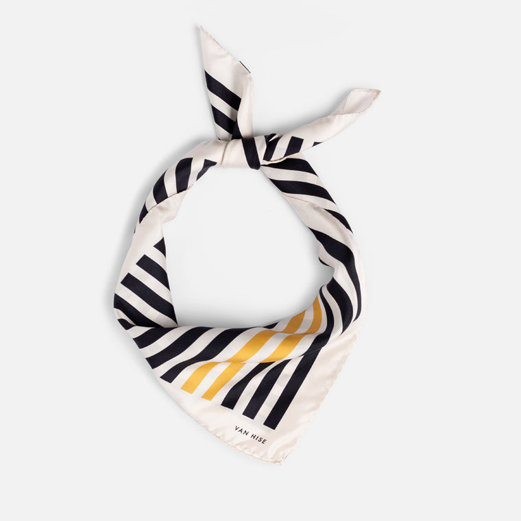 Med Stripe Scarf Yellow
