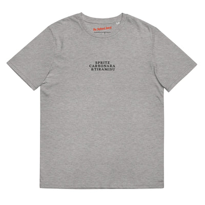 Spritz, Pasta & Tiramisu - Organic Embroidered T-Shirt